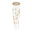 Pemberly Row 16-Lights Modern Metal and Crystal Pendant in Satin Gold