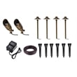 Pemberly Row Landscape Lighting Full Starter in Brass (Set of 6 Kit 2)