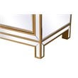 Pemberly Row 6-Drawer Solid Wood and MDF Dresser in Gold Finish