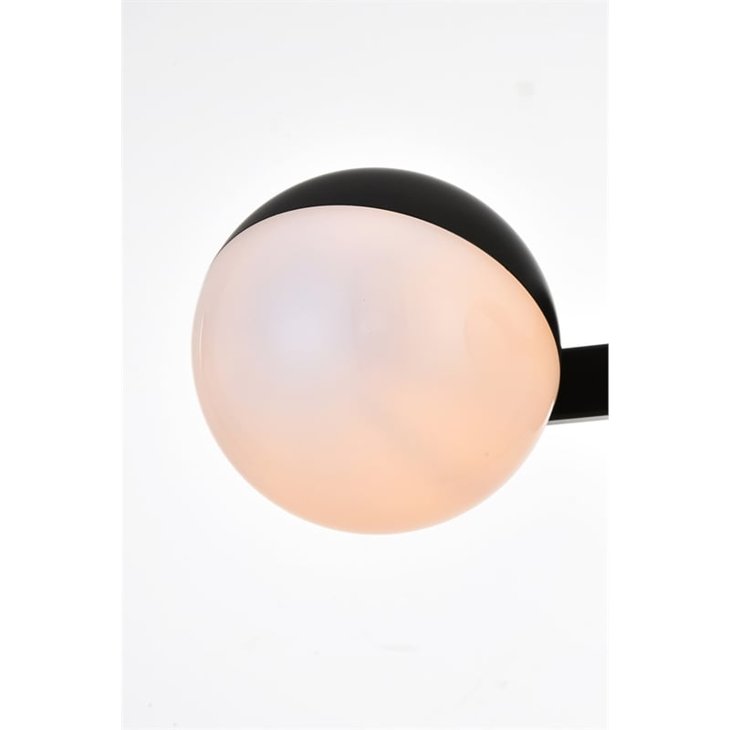 Pemberly Row 3-Light Metal Bath Sconce in Black/Frosted White