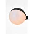 Pemberly Row 3-Light Metal Bath Sconce in Black/Frosted White