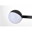 Pemberly Row 3-Light Metal Bath Sconce in Black/Frosted White