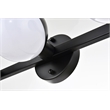 Pemberly Row 3-Light Metal Bath Sconce in Black/Frosted White