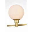 Pemberly Row 3-Light Iron/Glass Bath Sconce in Brass/Frosted White