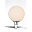 Pemberly Row 5-Light Iron/Glass Bath Sconce in Chrome/Frosted White