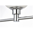 Pemberly Row 5-Light Iron/Glass Bath Sconce in Chrome/Frosted White