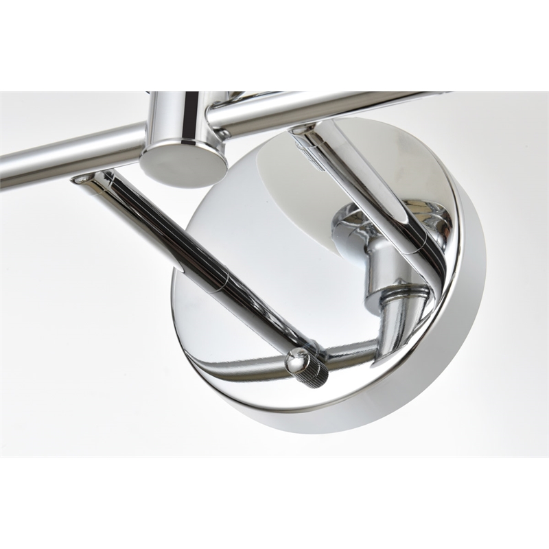 Pemberly Row 5-Light Iron/Glass Bath Sconce in Chrome/Frosted White