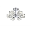 Pemberly Row 6-Light Metal & Glass Flush Mount in Chrome/Clear