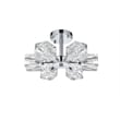 Pemberly Row 6-Light Metal & Glass Flush Mount in Chrome/Clear