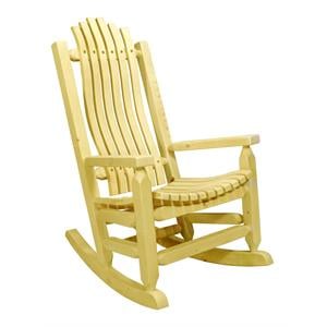 Pemberly Row 19&quot Modern Transitional Wood Adult Rocker in Gold