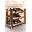 Pemberly Row Transitional Wood Countertop Wine Rack in Brown