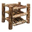 Pemberly Row Transitional Wood Countertop Wine Rack in Brown