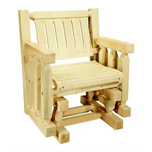 Pemberly Row 19&quot Handcrafted Transitional Wood Glider in Gold