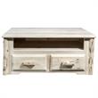 Pemberly Row 2 Drawers Transitional Wood Coffee Table in Natural