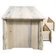 Pemberly Row 2 Drawers Transitional Wood Coffee Table in Natural