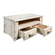 Pemberly Row 2 Drawers Transitional Wood Coffee Table in Natural