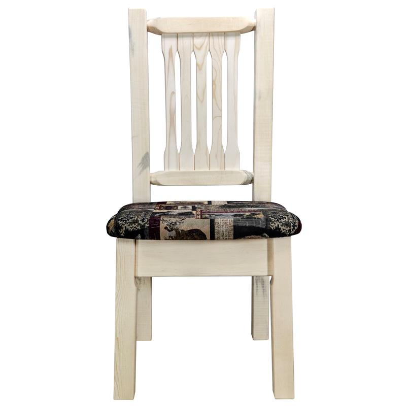 Pemberly Row Contemporary Transitional Wood Side Chair in Natural