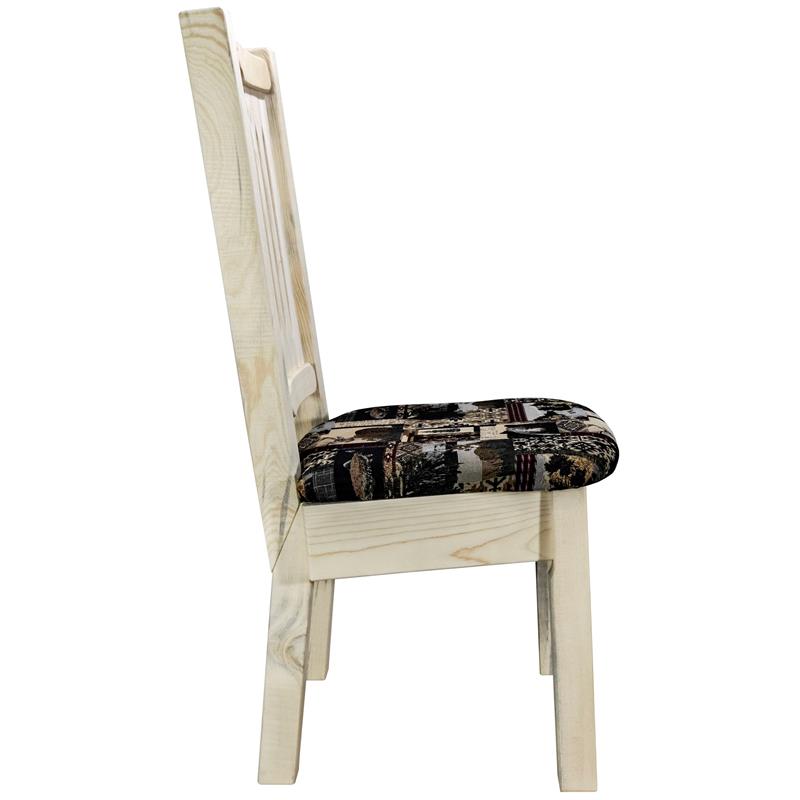 Pemberly Row Contemporary Transitional Wood Side Chair in Natural
