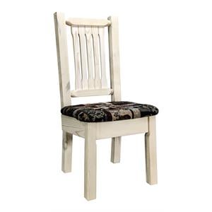 Pemberly Row Contemporary Transitional Wood Side Chair in Natural