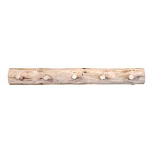 Pemberly Row 3ft Hand-Crafted Transitional Wood Coat Rack in Natural