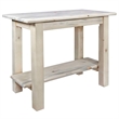 Pemberly Row Transitional Wood Console Table with Shelf in Natural