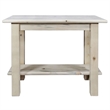 Pemberly Row Transitional Wood Console Table with Shelf in Natural