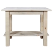 Pemberly Row Transitional Wood Console Table with Shelf in Natural