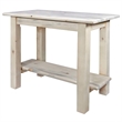 Pemberly Row Transitional Wood Console Table with Shelf in Natural