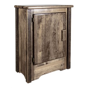 Pemberly Row Modern Transitional Wood Accent Cabinet in Brown