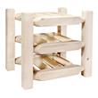 Pemberly Row Transitional Solid Wood Countertop Wine Rack in Natural