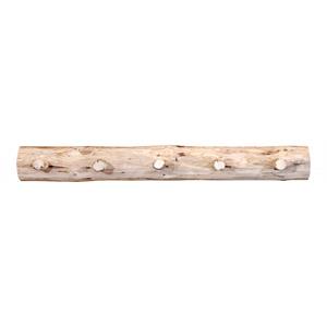 Pemberly Row 3ft Handcrafted Transitional Wood Coat Rack in Natural