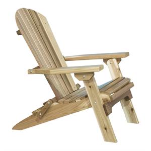 Pemberly Row 15&quot Transitional Wood Adirondack Chair in Brown
