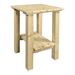 Pemberly Row Modern Transitional Wood Exterior End Table in Gold