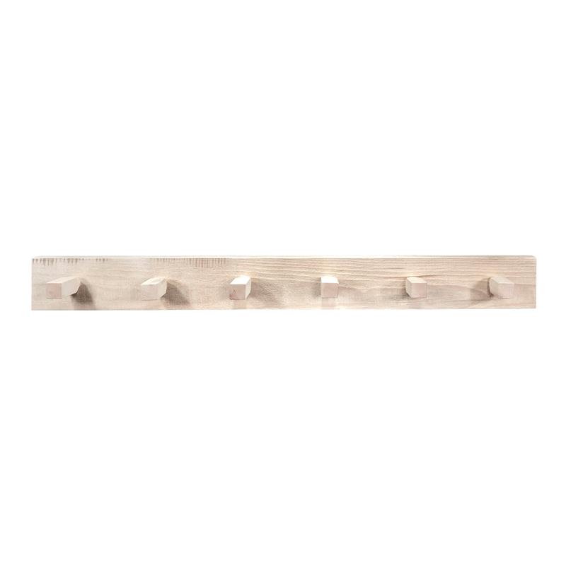 Pemberly Row 4ft Modern Transitional Wood Coat Rack in Natural