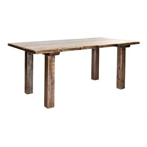 Pemberly Row Modern Transitional Wood Child's Table in Brown