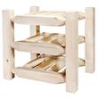 Pemberly Row Transitional Wood Countertop Wine Rack in Natural