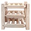 Pemberly Row Transitional Wood Countertop Wine Rack in Natural