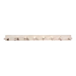 Pemberly Row Transitional 5ft Handcrafted Wood Coat Rack in Natural