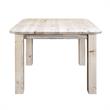 Pemberly Row Transitional Square 4 Post Wood Dining Table in Natural