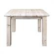 Pemberly Row Transitional Square 4 Post Wood Dining Table in Natural