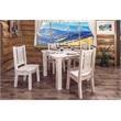 Pemberly Row Transitional Square 4 Post Wood Dining Table in Natural