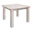 Pemberly Row Transitional Square 4 Post Wood Dining Table in Natural