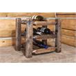 Pemberly Row Transitional Wood Countertop Wine Rack in Brown