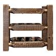 Pemberly Row Transitional Wood Countertop Wine Rack in Brown