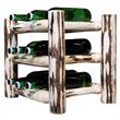 Pemberly Row Transitional Wood Countertop Wine Rack in Natural