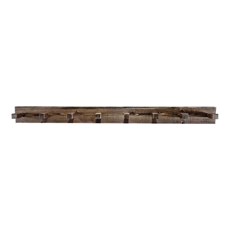 Pemberly Row 5ft Modern Transitional Wood Coat Rack in Brown