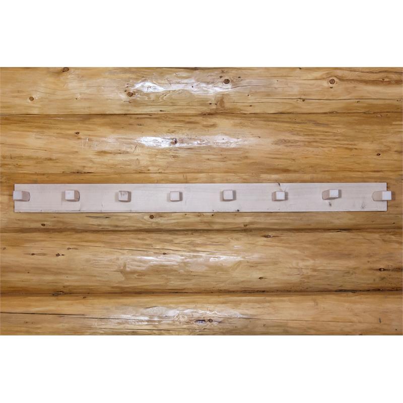 Pemberly Row 5ft Modern Transitional Wood Coat Rack in Natural