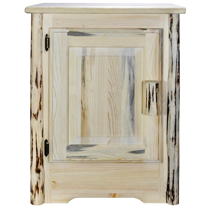 Pemberly Row Transitional Solid Wood Accent Cabinet in Natural