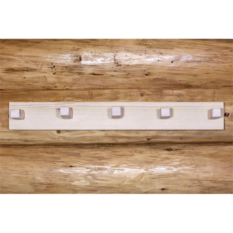 Pemberly Row 3ft Modern Transitional Wood Coat Rack in Natural