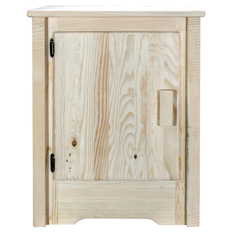 Pemberly Row Transitional Solid Wood Accent Cabinet in Natural